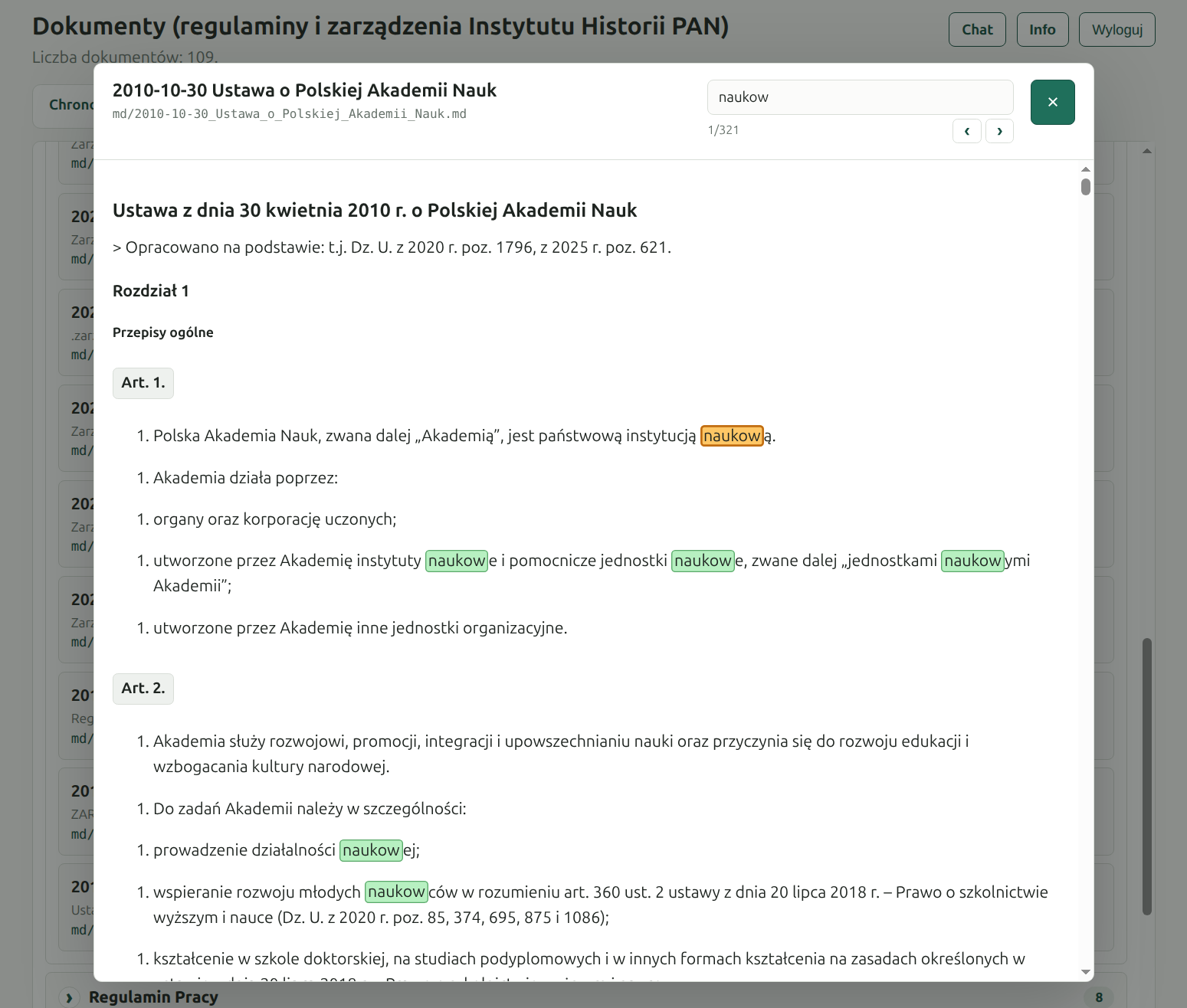 Wyszukiwanie informacji w pojedynczym dokumencie
