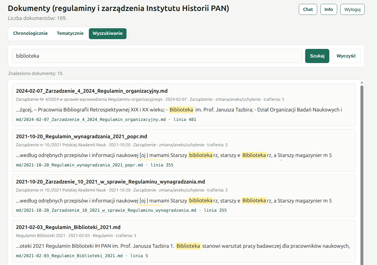 Wyszukiwanie informacji w wielu dokumentach