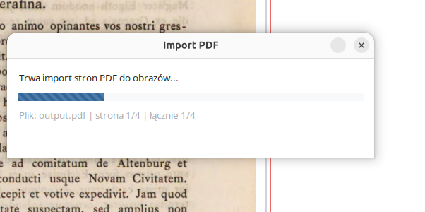 Import stron z pliku PDF