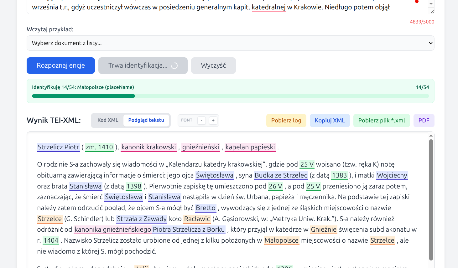 Proces identyfikacji encji